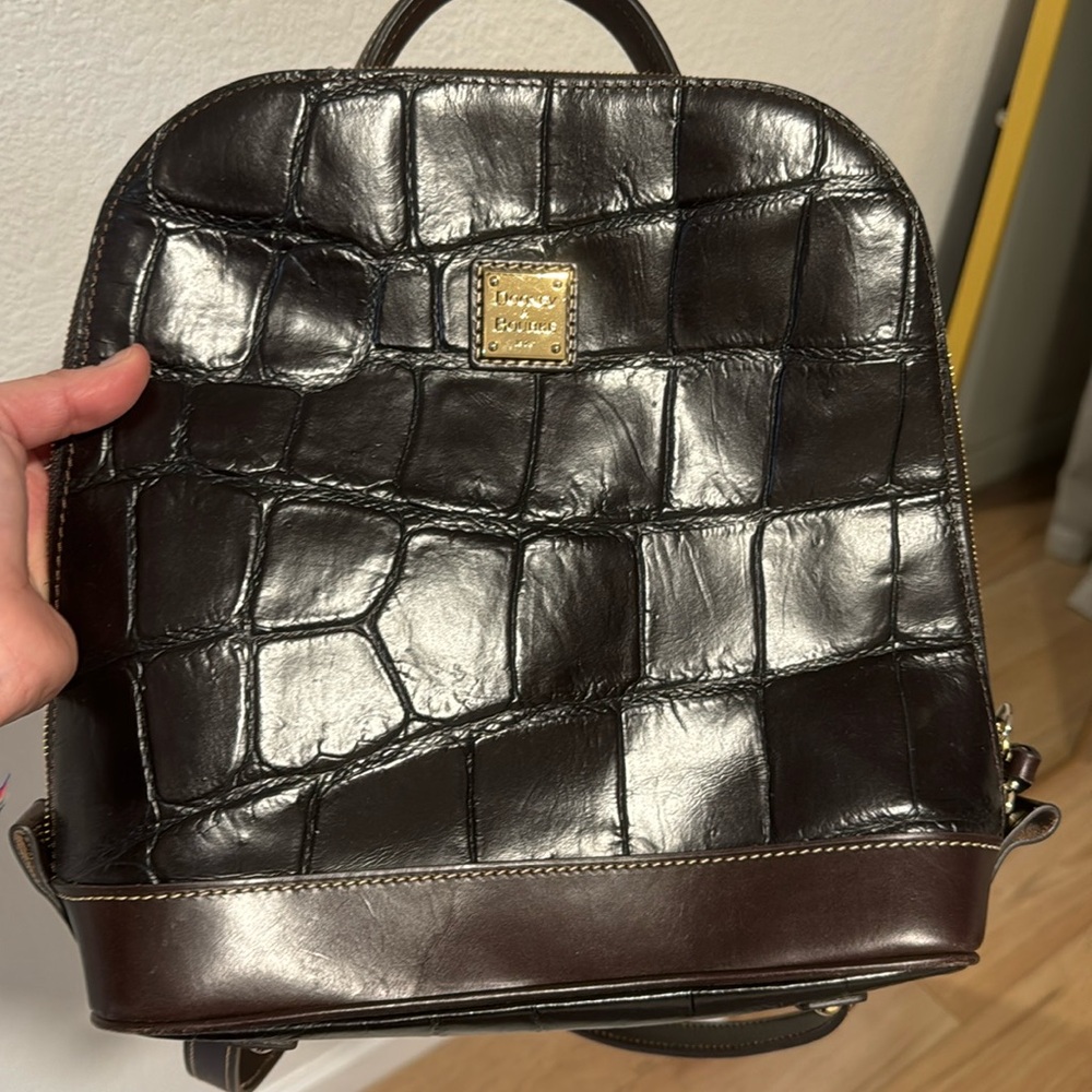 Dooney & Bourke Brown Leather Backpack